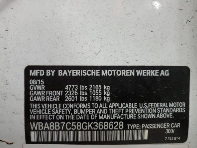 Photo 12 VIN: WBA8B7C58GK368628 - BMW 3 SERIES 