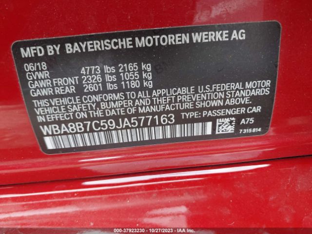 Photo 8 VIN: WBA8B7C59JA577163 - BMW 340I 