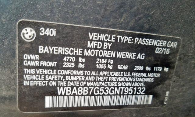 Photo 9 VIN: WBA8B7G53GNT95132 - BMW 340 