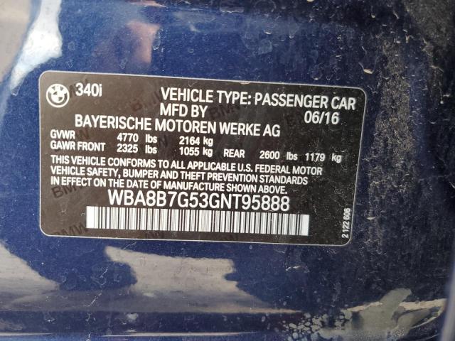 Photo 11 VIN: WBA8B7G53GNT95888 - BMW 340 XI 