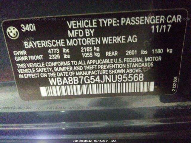 Photo 8 VIN: WBA8B7G54JNU95568 - BMW 3 