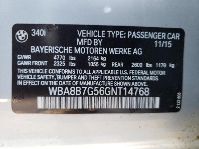 Photo 9 VIN: WBA8B7G56GNT14768 - BMW 340I 