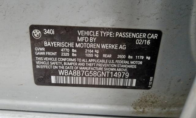 Photo 9 VIN: WBA8B7G58GNT14979 - BMW 340 