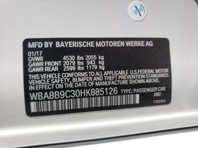 Photo 9 VIN: WBA8B9C30HK885126 - BMW 3 SERIES 