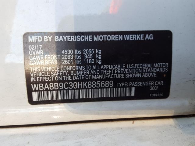 Photo 9 VIN: WBA8B9C30HK885689 - BMW 330 I 