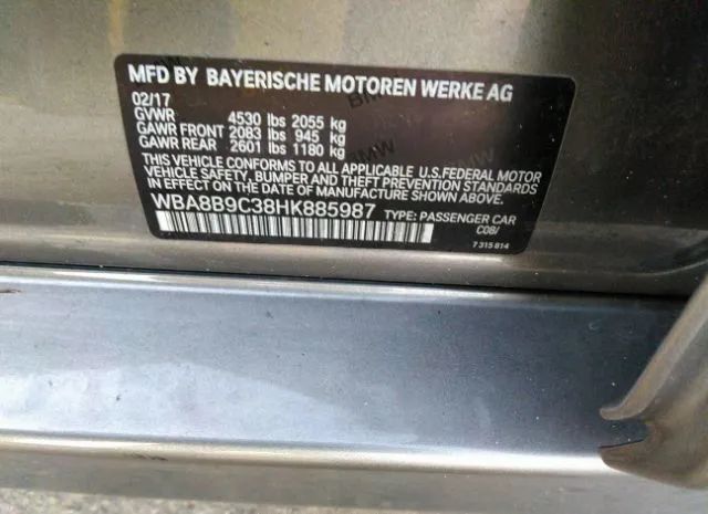 Photo 8 VIN: WBA8B9C38HK885987 - BMW 330 