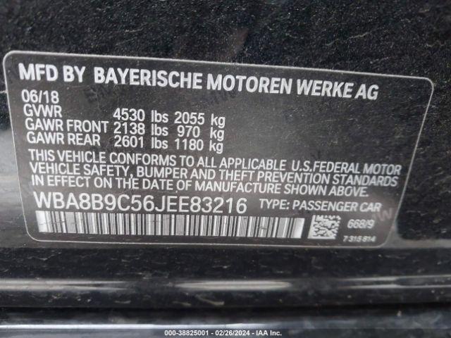 Photo 8 VIN: WBA8B9C56JEE83216 - BMW 330I 