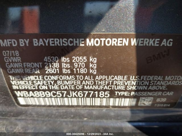 Photo 8 VIN: WBA8B9C57JK677185 - BMW 3 SERIES 