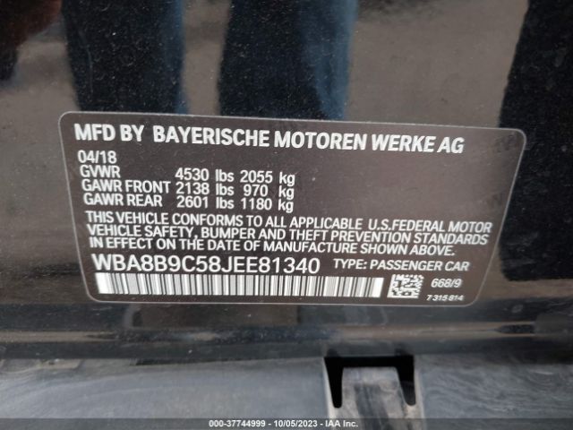 Photo 8 VIN: WBA8B9C58JEE81340 - BMW 330I 