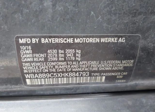 Photo 8 VIN: WBA8B9C5XHK884793 - BMW 330I 