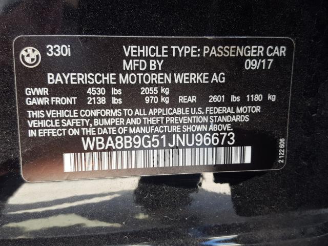 Photo 9 VIN: WBA8B9G51JNU96673 - BMW 330 I 