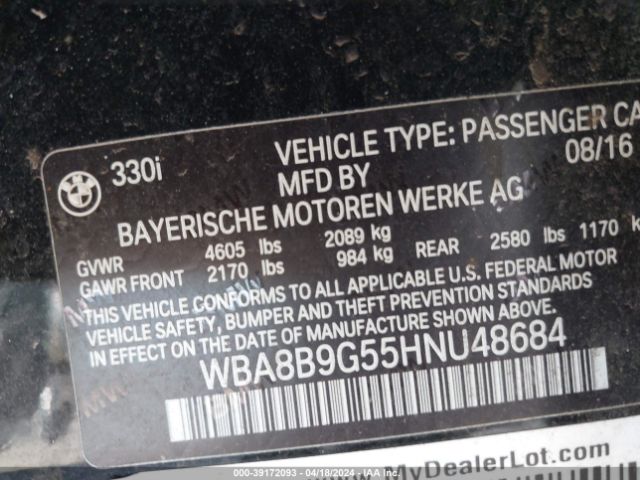 Photo 8 VIN: WBA8B9G55HNU48684 - BMW 330 