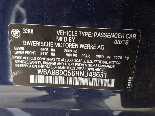 Photo 9 VIN: WBA8B9G56HNU48631 - BMW 330 I 