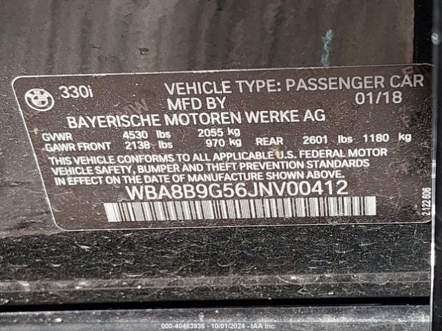 Photo 8 VIN: WBA8B9G56JNV00412 - BMW 330I 