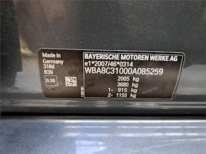 Photo 11 VIN: WBA8C31000A085259 - BMW 3 DIESEL - 2015 