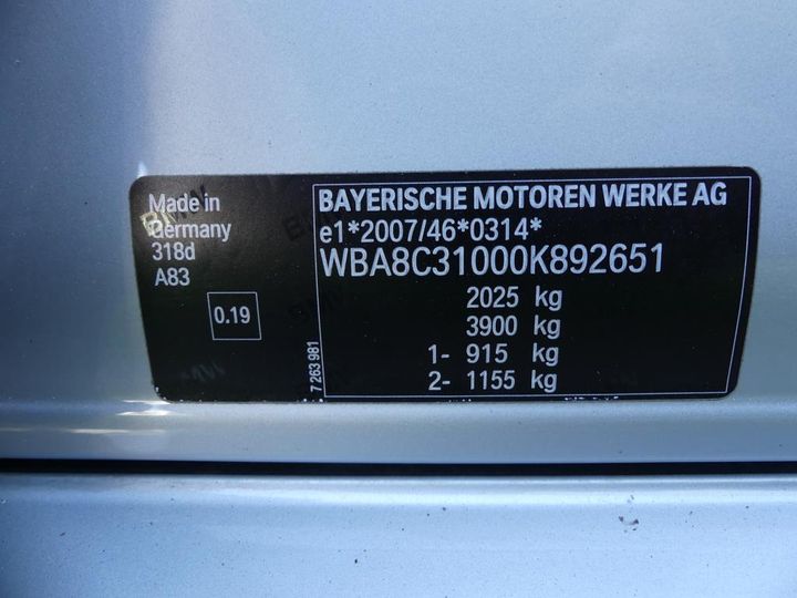 Photo 20 VIN: WBA8C31000K892651 - BMW 3 - 2015 