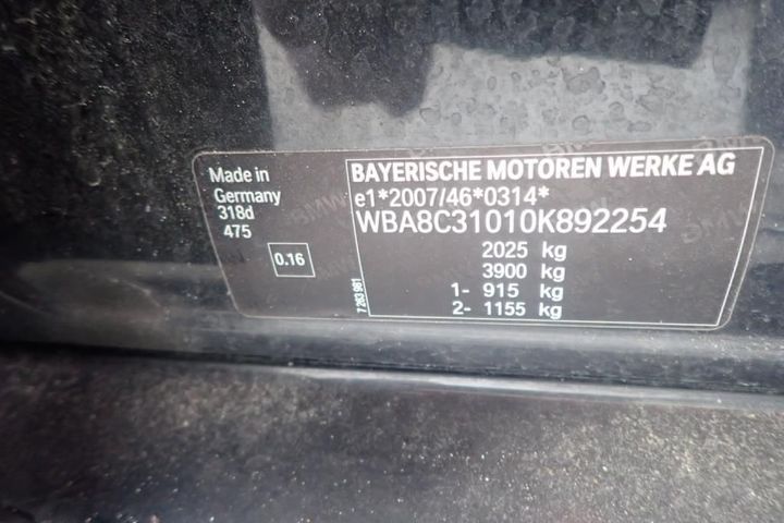 Photo 14 VIN: WBA8C31010K892254 - BMW SERIE 3 4P 