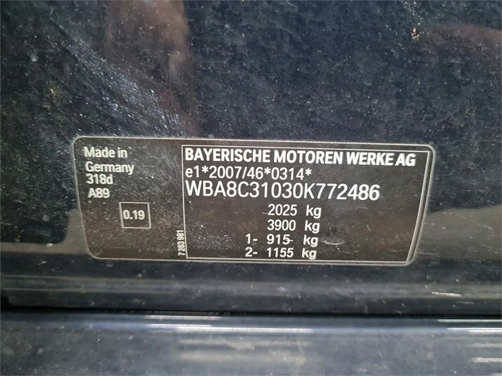 Photo 6 VIN: WBA8C31030K772486 - BMW 3 BERLINE 