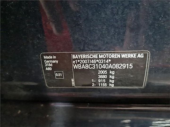 Photo 11 VIN: WBA8C31040A082915 - BMW 3 DIESEL - 2015 