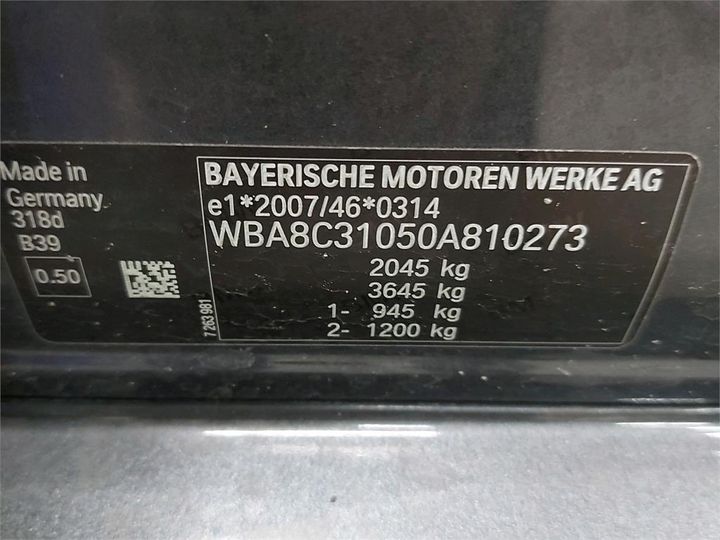 Photo 6 VIN: WBA8C31050A810273 - BMW 3 BERLINE 