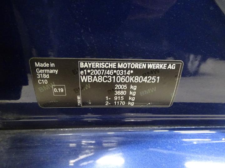 Photo 6 VIN: WBA8C31060K804251 - BMW 3 BERLINE 