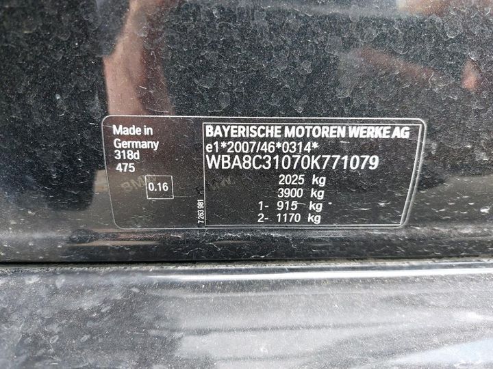 Photo 8 VIN: WBA8C31070K771079 - BMW SERIE 3 