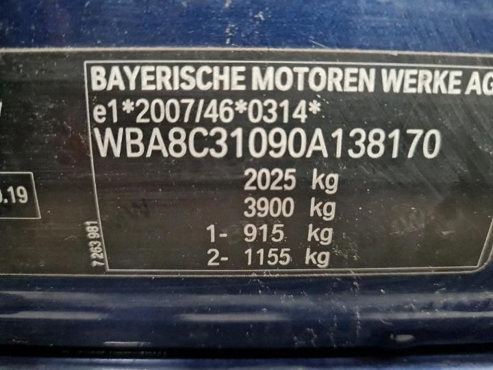 Photo 6 VIN: WBA8C31090A138170 - BMW 3 BERLINE 