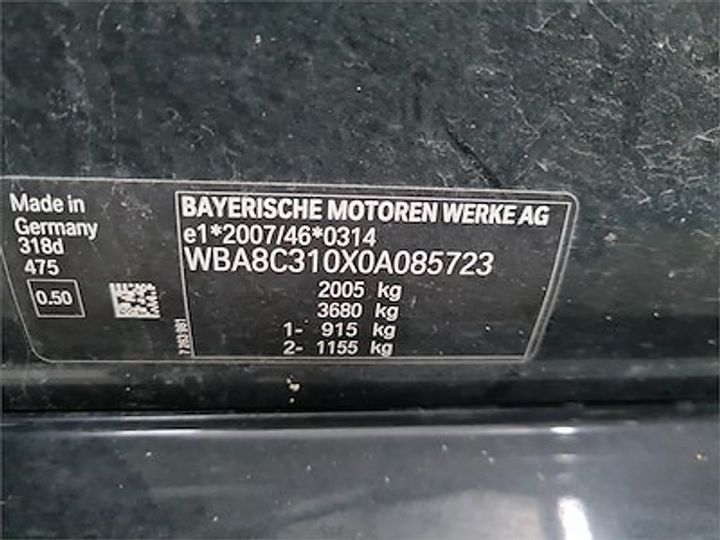 Photo 11 VIN: WBA8C310X0A085723 - BMW 3 DIESEL - 2015 