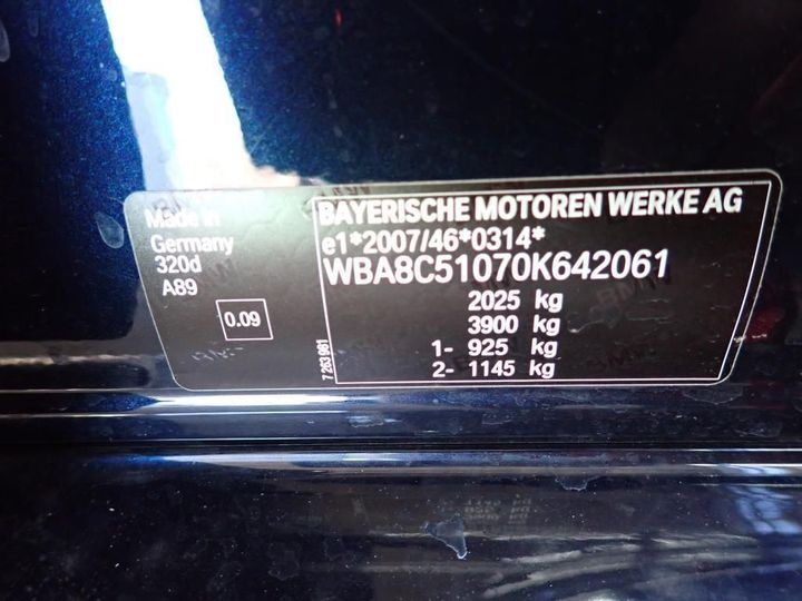 Photo 15 VIN: WBA8C51070K642061 - BMW SERIES 3 