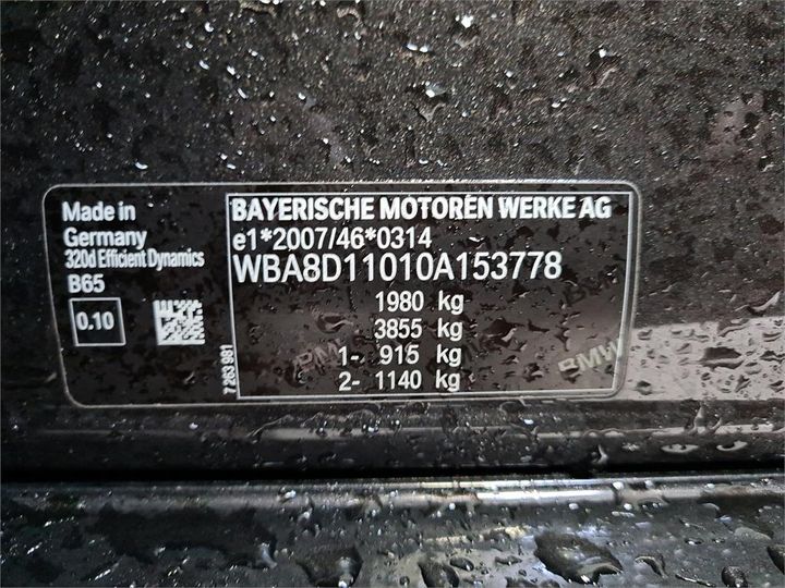 Photo 8 VIN: WBA8D11010A153778 - BMW 320 