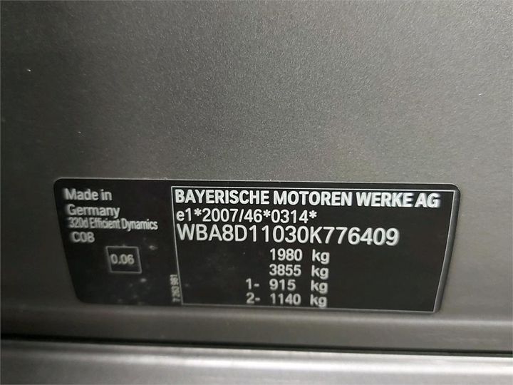 Photo 6 VIN: WBA8D11030K776409 - BMW 3 BERLINE 