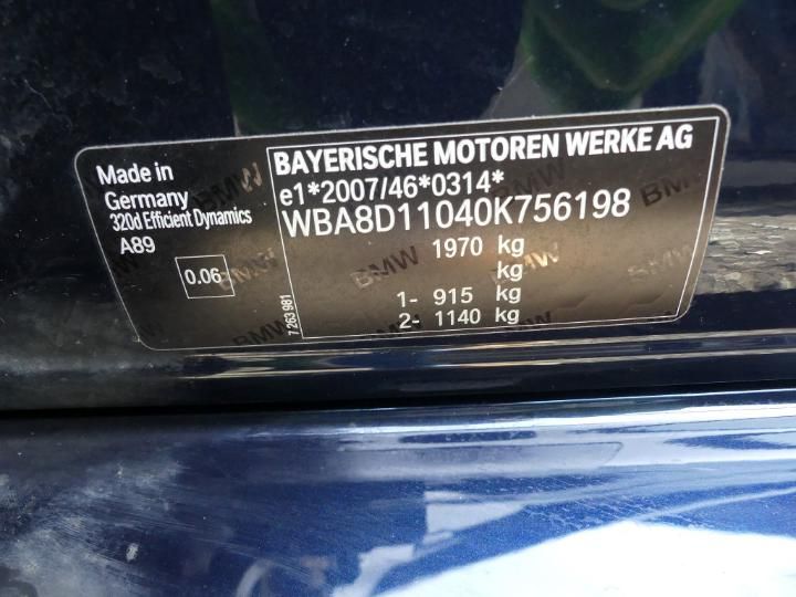 Photo 6 VIN: WBA8D11040K756198 - BMW 3 BERLINE 