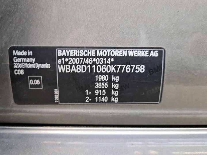 Photo 8 VIN: WBA8D11060K776758 - BMW 320 