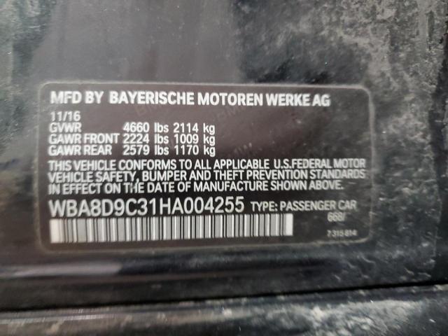 Photo 11 VIN: WBA8D9C31HA004255 - BMW 3 SERIES 