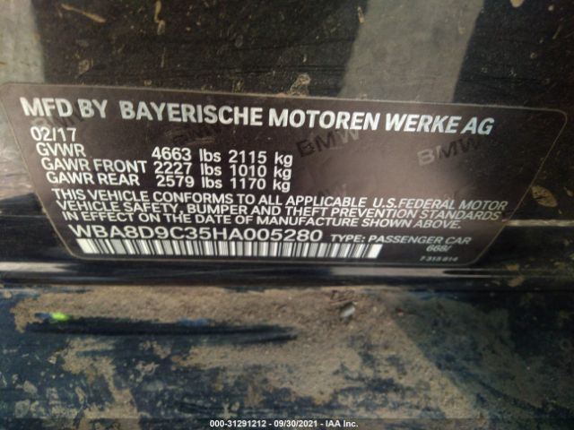 Photo 8 VIN: WBA8D9C35HA005280 - BMW 3 