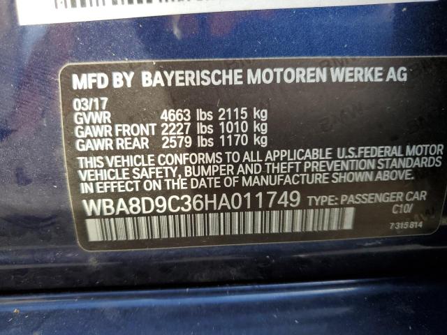 Photo 11 VIN: WBA8D9C36HA011749 - BMW 330I 