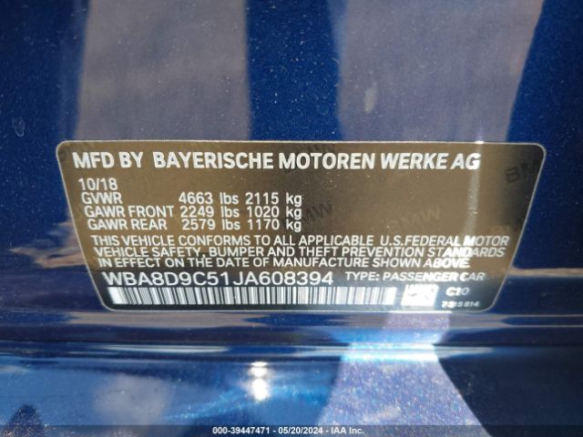 Photo 8 VIN: WBA8D9C51JA608394 - BMW 330 