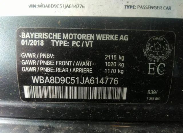 Photo 8 VIN: WBA8D9C51JA614776 - BMW 3ER 