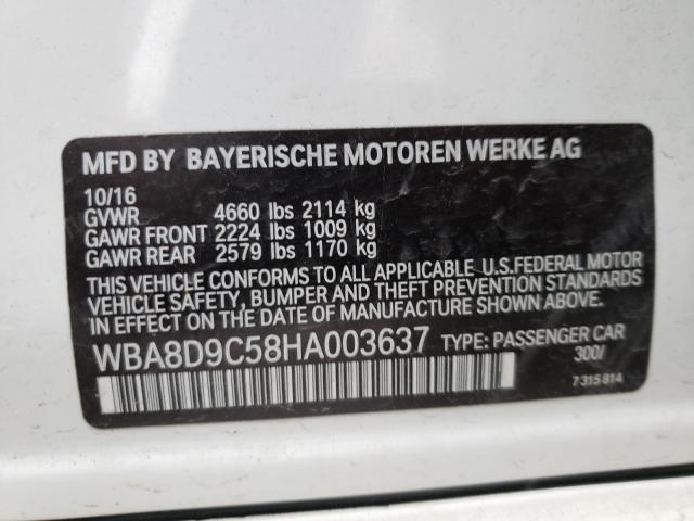 Photo 9 VIN: WBA8D9C58HA003637 - BMW 330 XI 