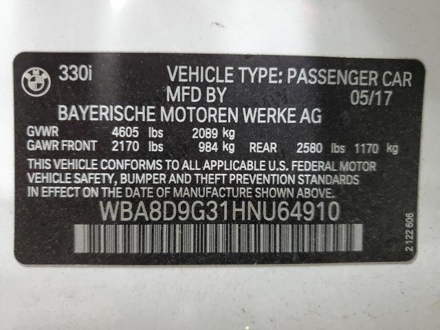 Photo 11 VIN: WBA8D9G31HNU64910 - BMW 3 SERIES 