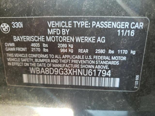 Photo 9 VIN: WBA8D9G3XHNU61794 - BMW 330 XI 