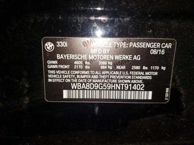 Photo 9 VIN: WBA8D9G59HNT91402 - BMW 330 XI 