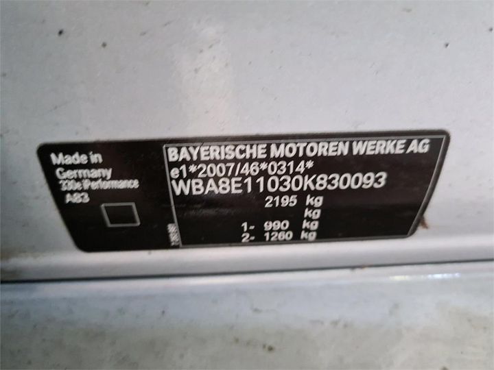 Photo 8 VIN: WBA8E11030K830093 - BMW 330 