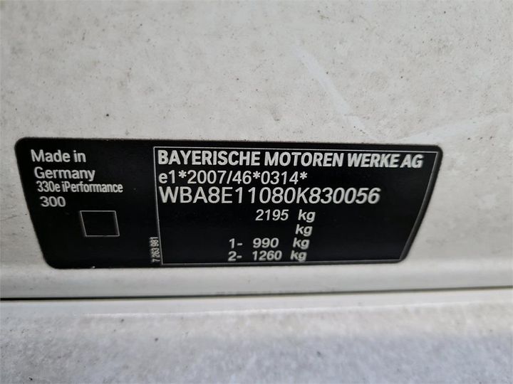 Photo 8 VIN: WBA8E11080K830056 - BMW 330 