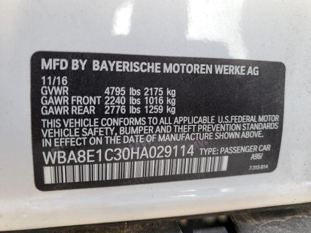 Photo 9 VIN: WBA8E1C30HA029114 - BMW 330E 