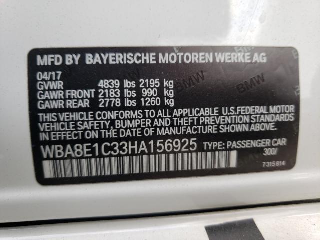 Photo 9 VIN: WBA8E1C33HA156925 - BMW 330E 