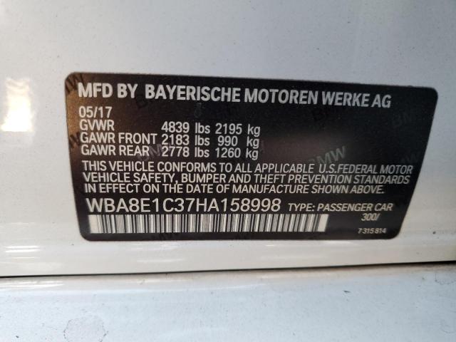 Photo 12 VIN: WBA8E1C37HA158998 - BMW 330E 