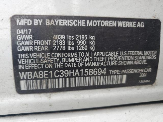 Photo 12 VIN: WBA8E1C39HA158694 - BMW 330E 