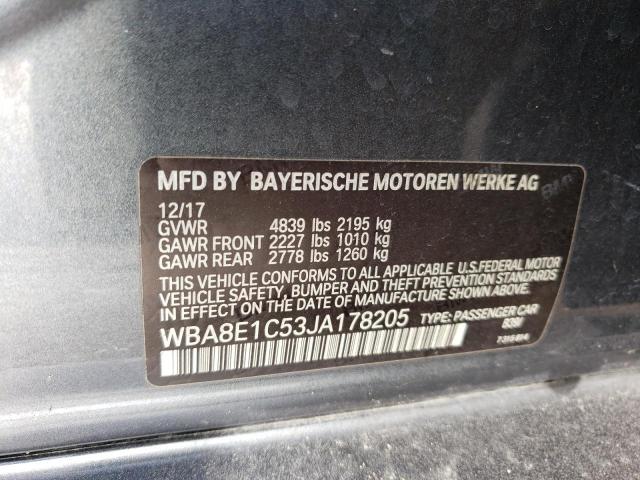 Photo 11 VIN: WBA8E1C53JA178205 - BMW 3 SERIES 