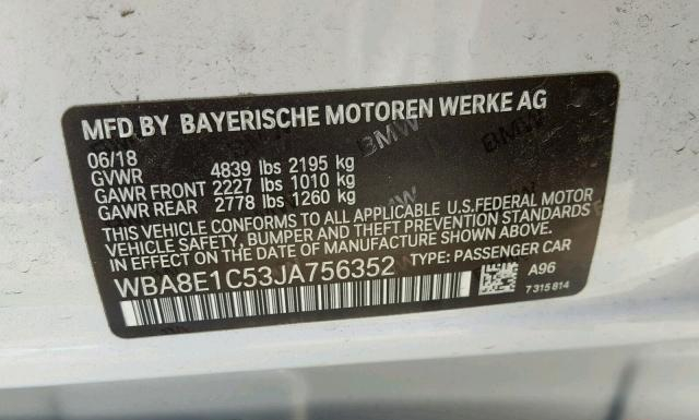 Photo 9 VIN: WBA8E1C53JA756352 - BMW 330E 